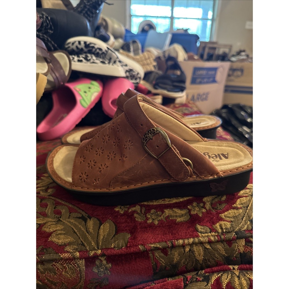 Alegria Women's Klover Cognac Sandal Clog SZ 40 Eu US Size 9 9.5